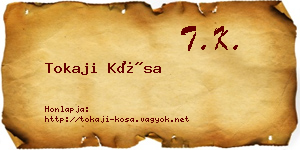 Tokaji Kósa névjegykártya